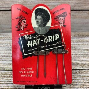 Vintage 1940s Florine's Hat-‎ Grip Hat Holder Stay by Albee Sales Unused on Card